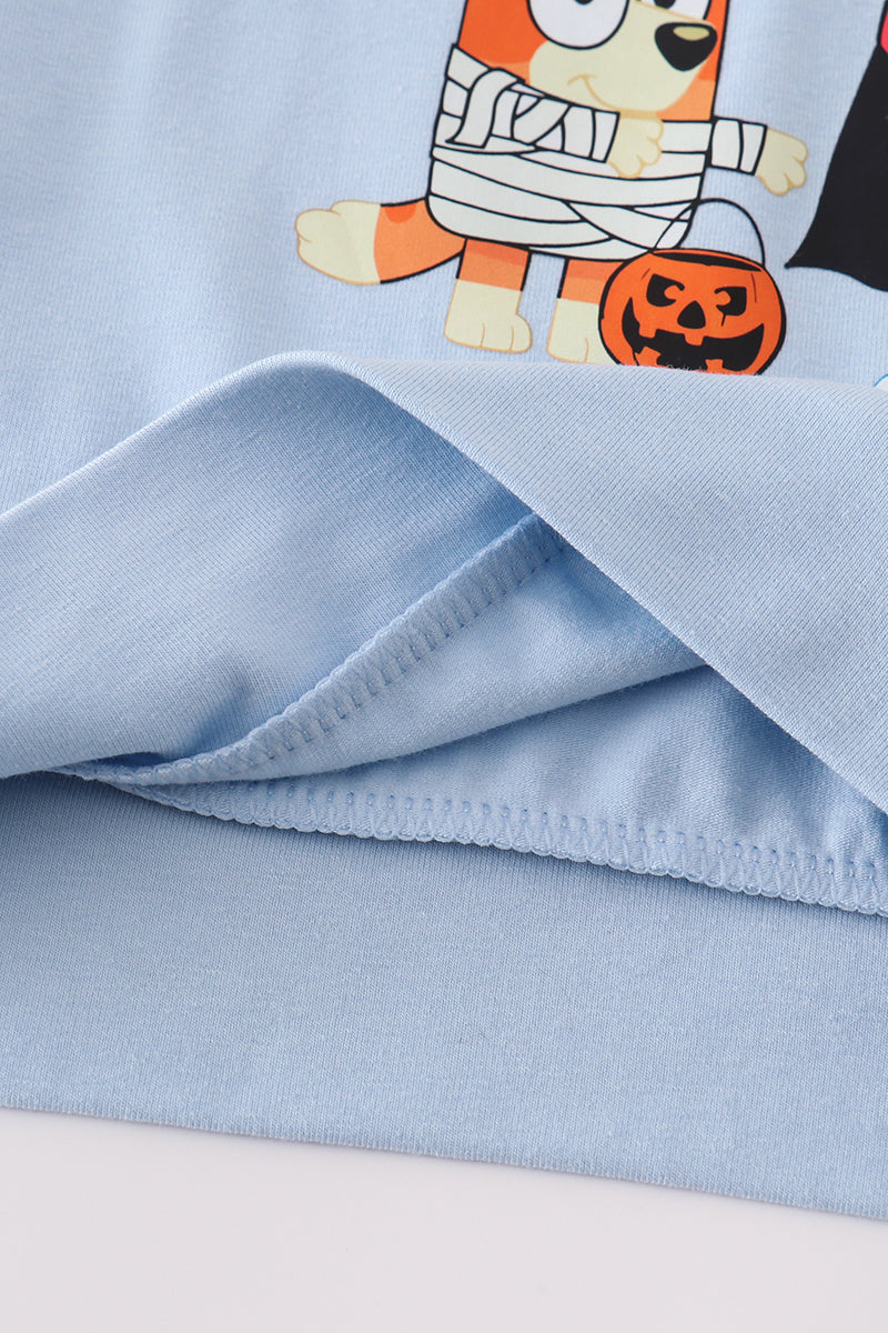 Blue Halloween Character Boy Top