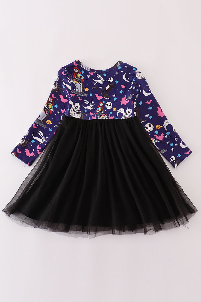 Black Halloween Ghost Tutu Dress