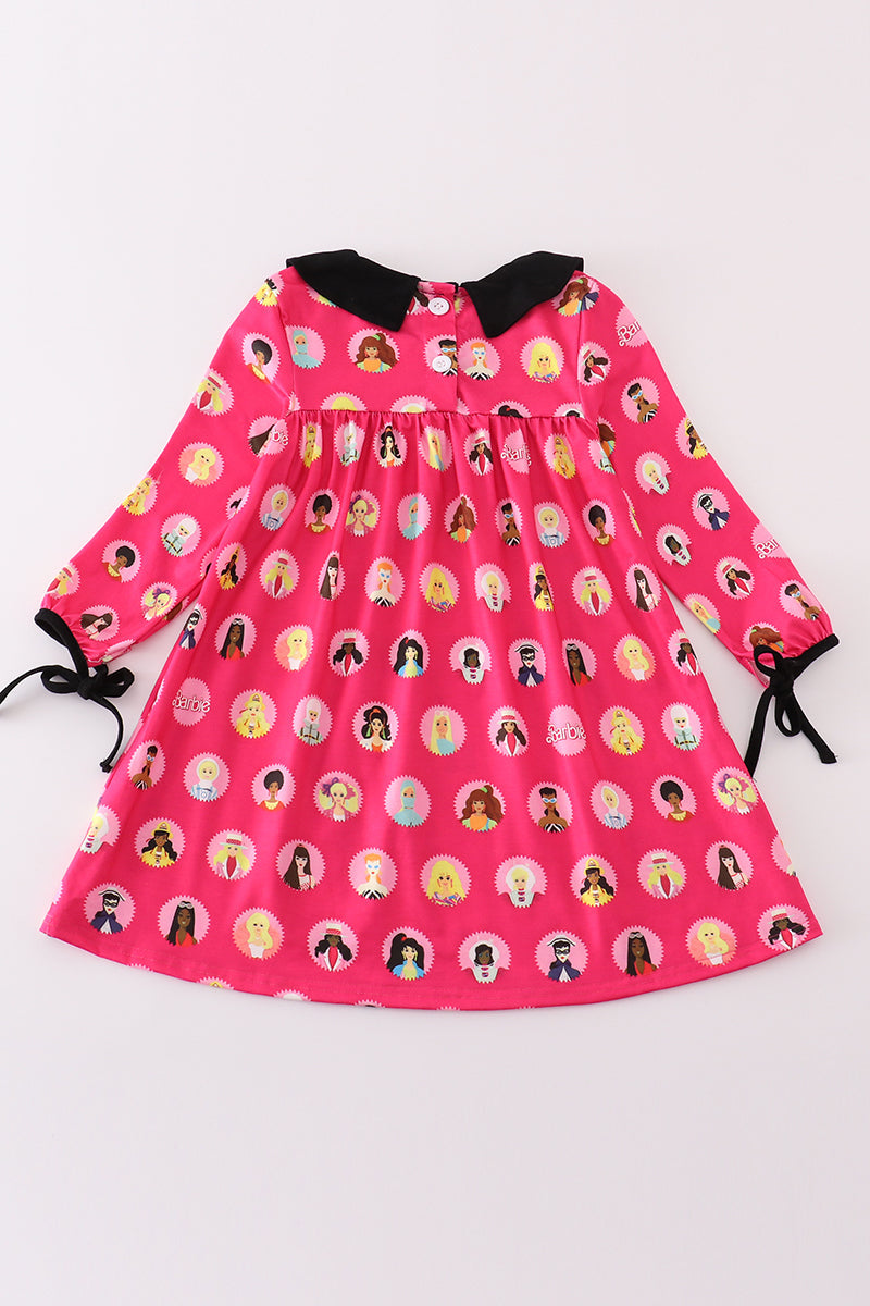 Pink Barbie Print Dress