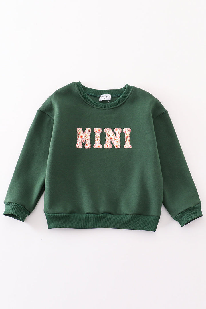 Forest Mama&mini Applique Fleece Mom&me Sweatshirt