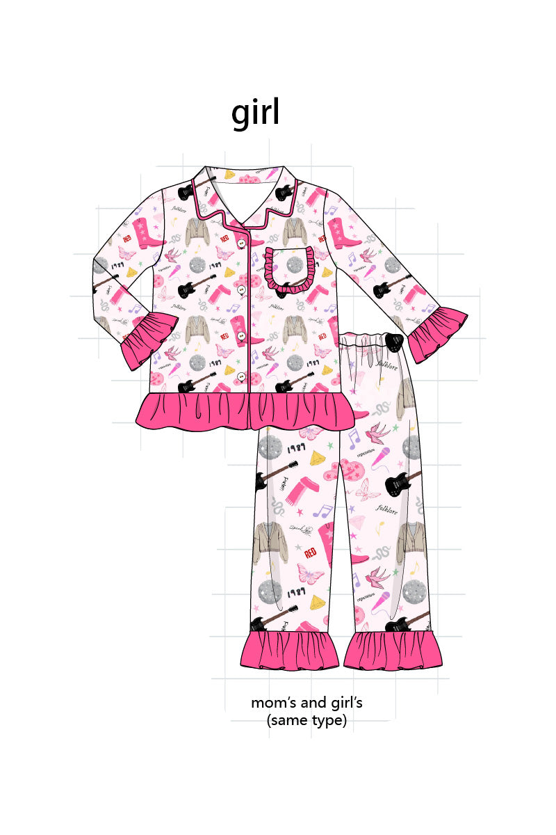 Magenta Music Fan Mom&me Pajamas Set