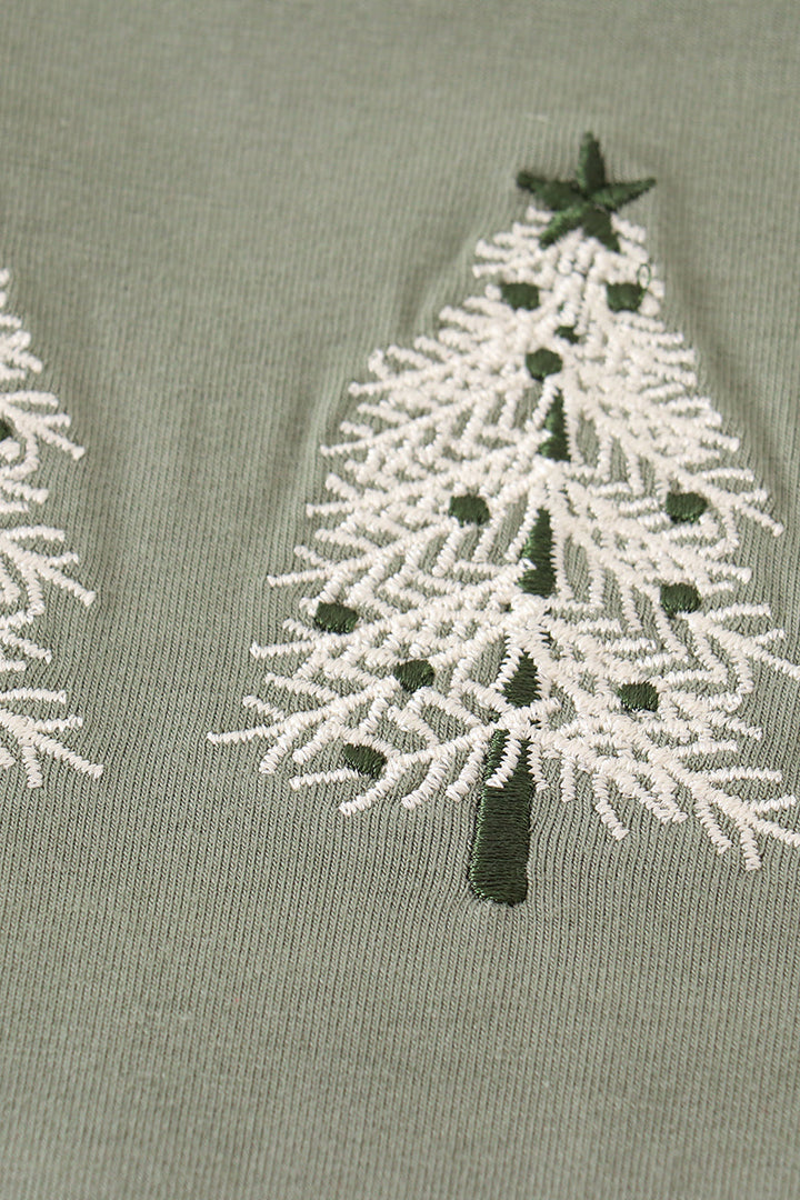 Sage Christmas Tree Embroidery Boy Set