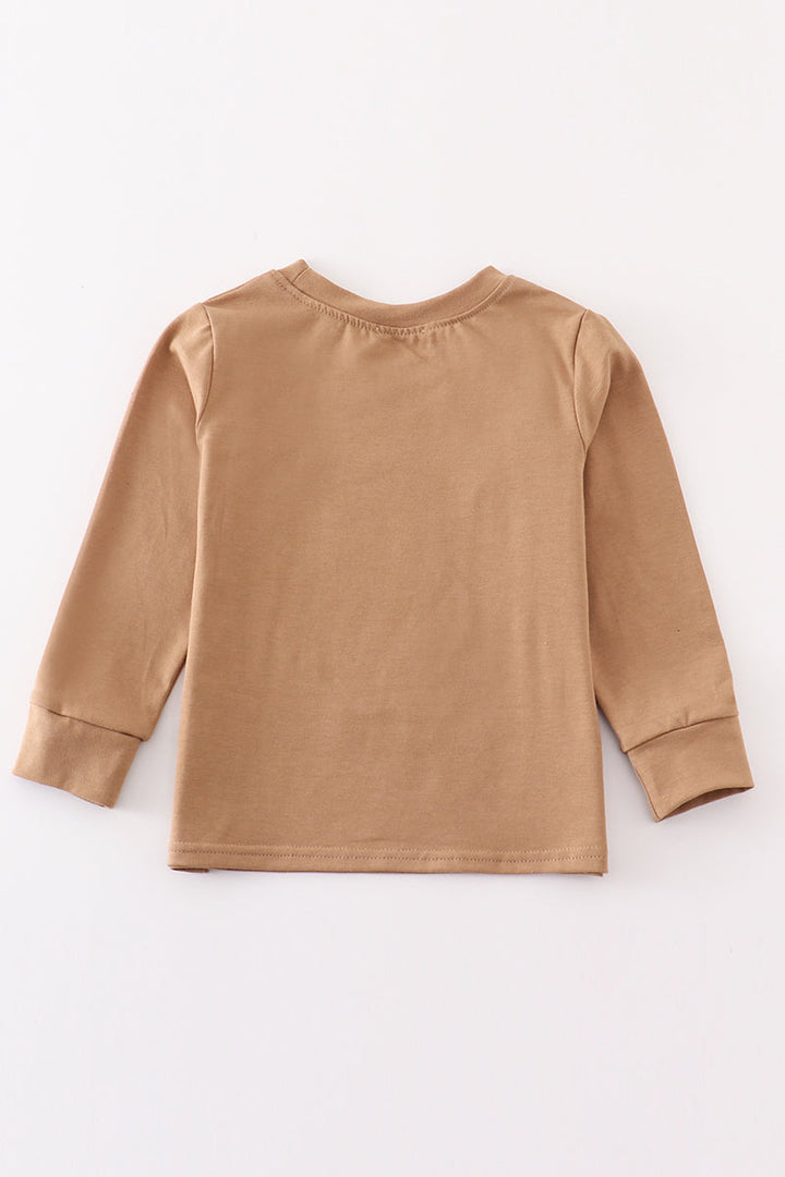 Brown Cow Applique Boy Top