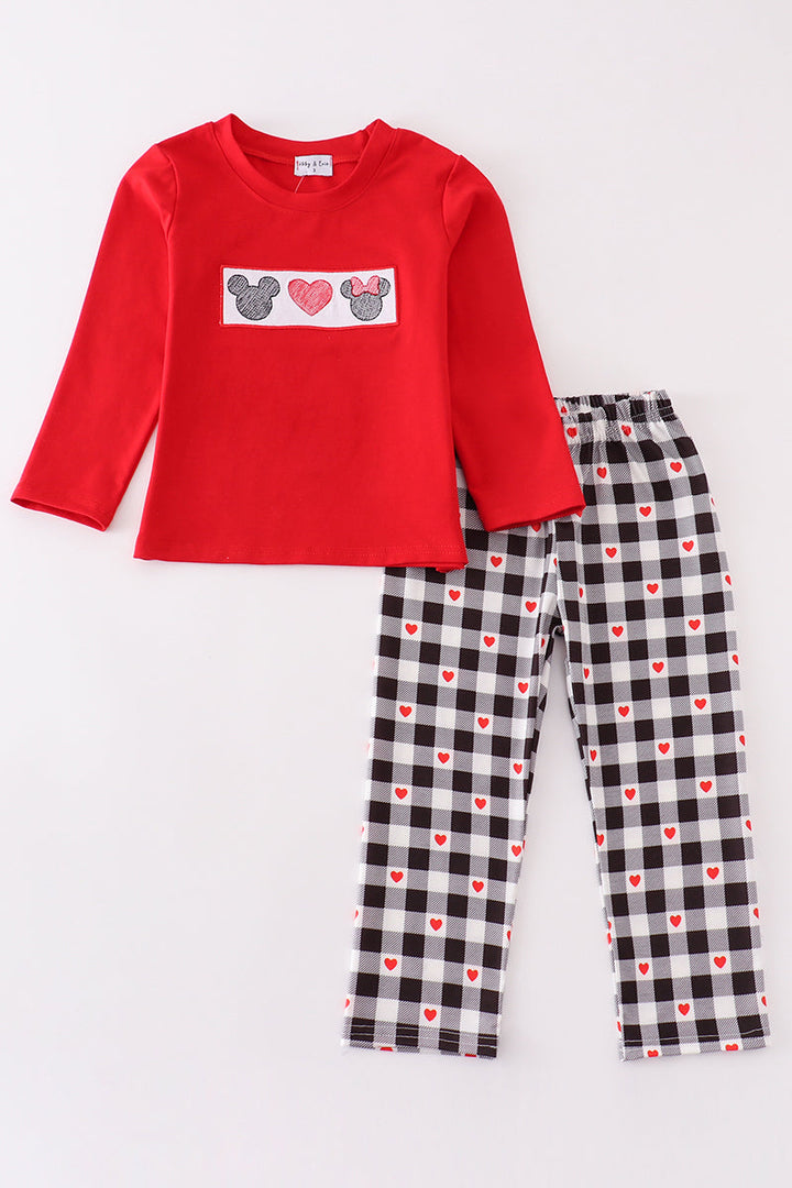 Red Heart Character Embroidery Boy Set