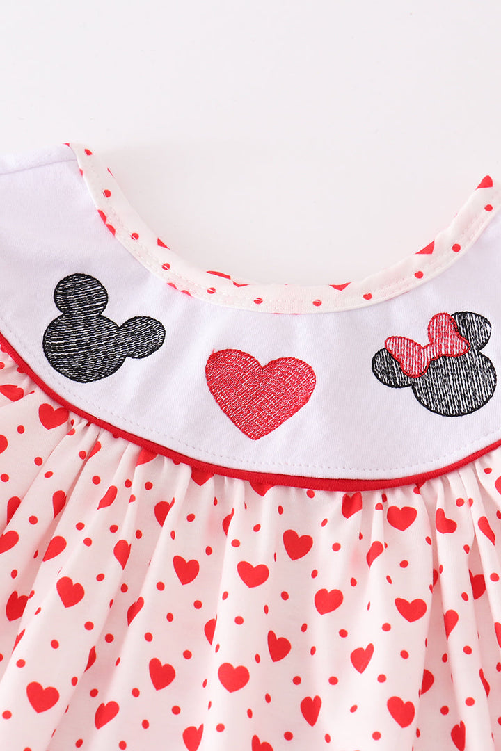 Red Heart Character Embroidery Girl Set