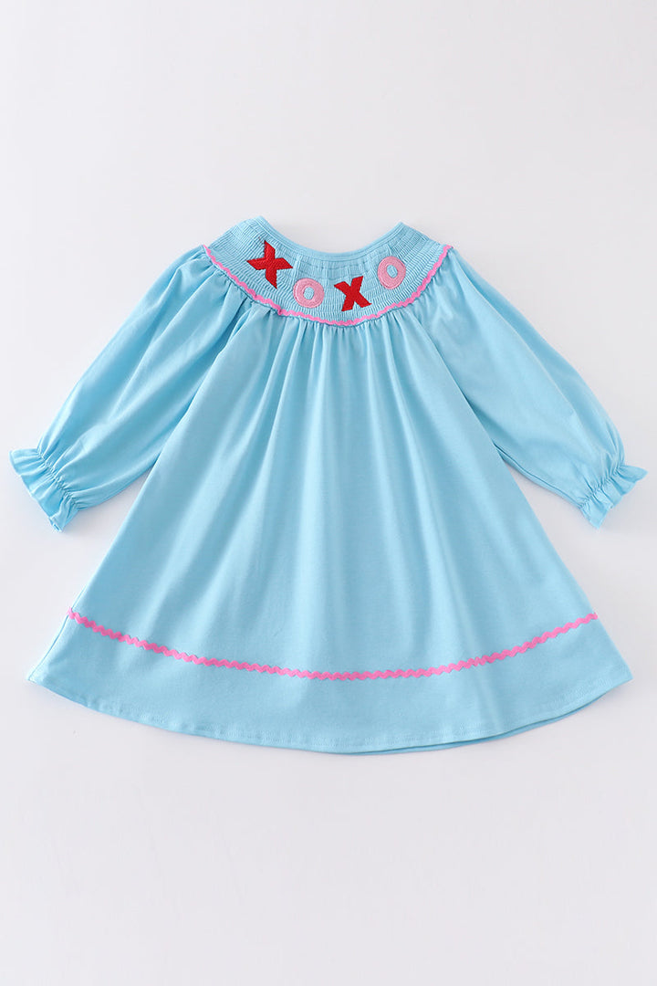 Blue Valentine Xoxo Smocked Girl Dress