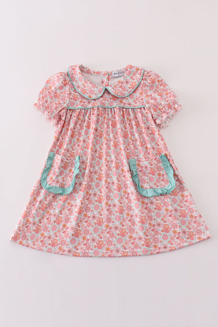 Floral Delight Peter Pan Collar Girl Dress