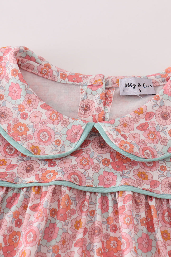 Floral Delight Peter Pan Collar Girl Dress