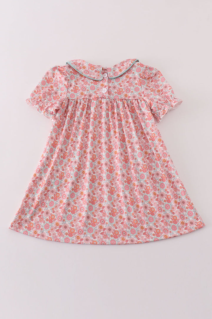 Floral Delight Peter Pan Collar Girl Dress