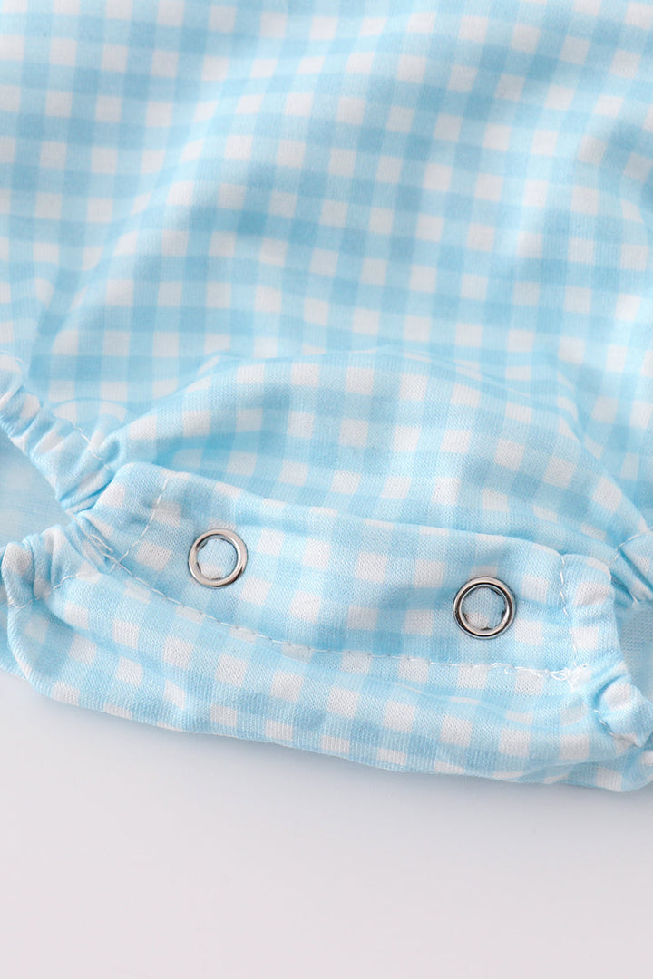 Blue Gingham Boy Bubble