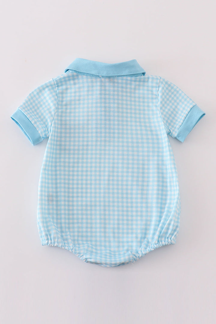 Blue Gingham Boy Bubble