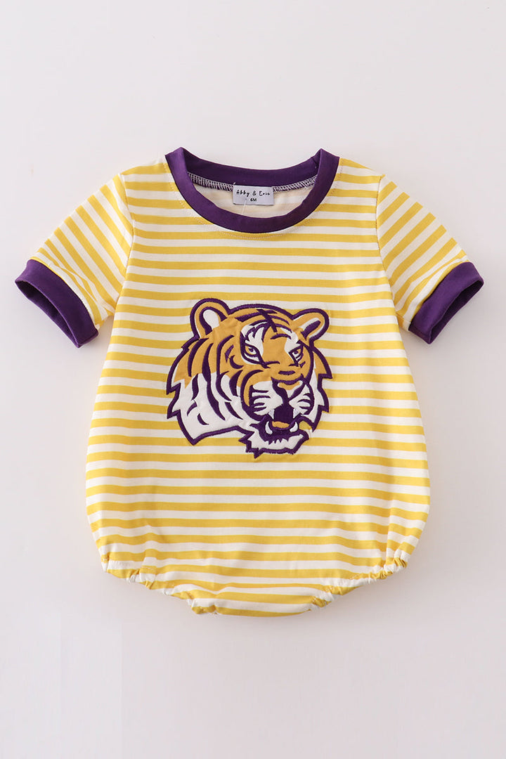 Yellow Tiger Embroidery Lsu Boy Bubble