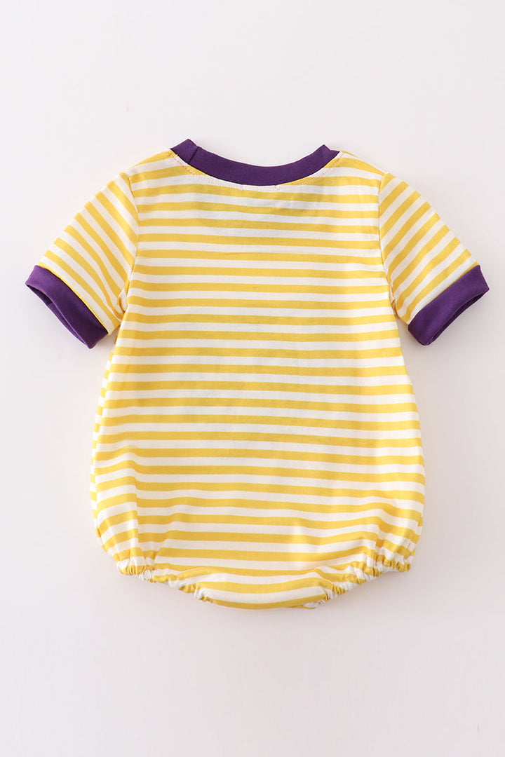 Yellow Tiger Embroidery Lsu Boy Bubble