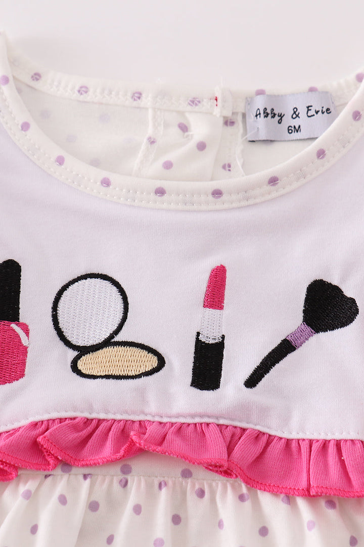 Rose Makeup Embroidery Girl Bubble