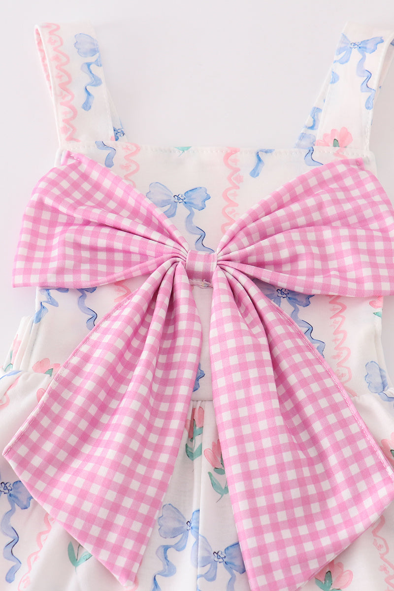 Floral Bow Girl Jumpsuit