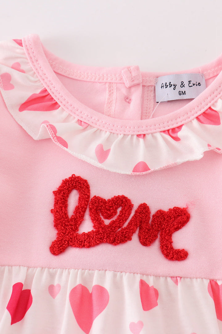 Pink Love French Knot Girl Bubble