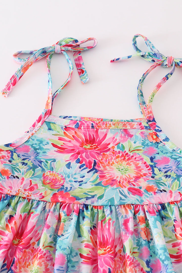 Tropical Bloom Print Girl Set