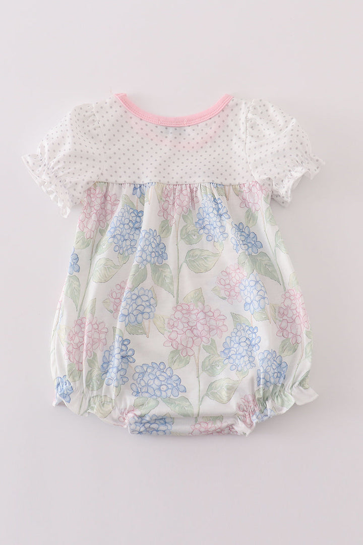 Pink Blossom Serenity Print Ruffle Bubble