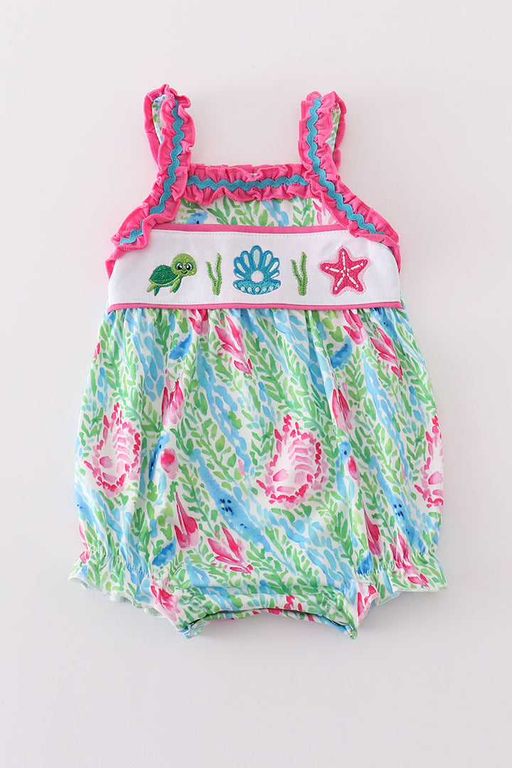 Green Island Breeze Embroidery Girl Bubble