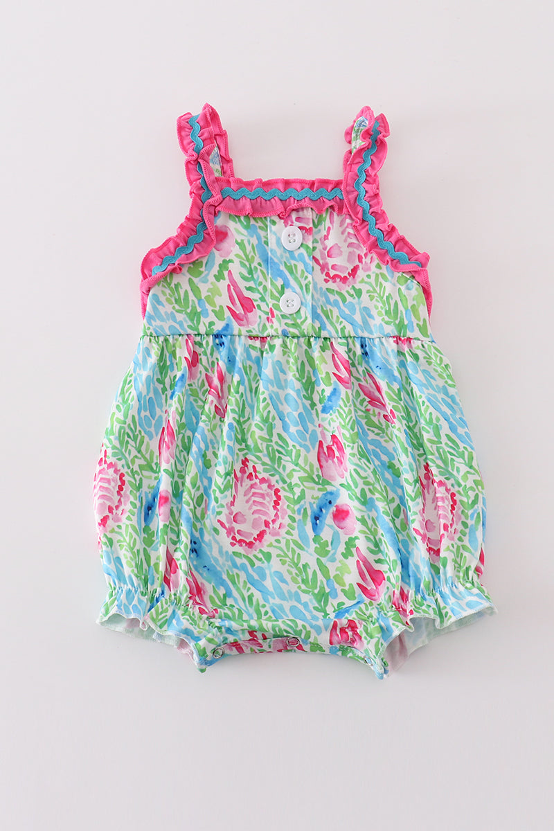 Green Island Breeze Embroidery Girl Bubble