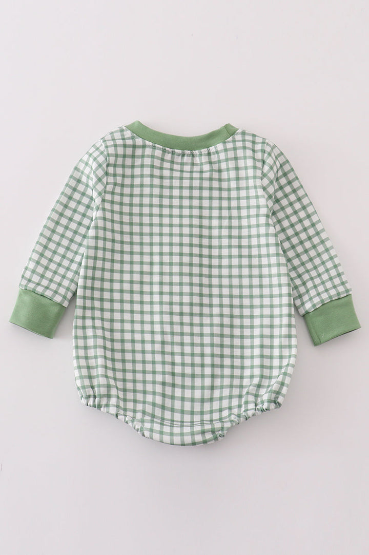 Green Clover Embroidery Boy Bubble