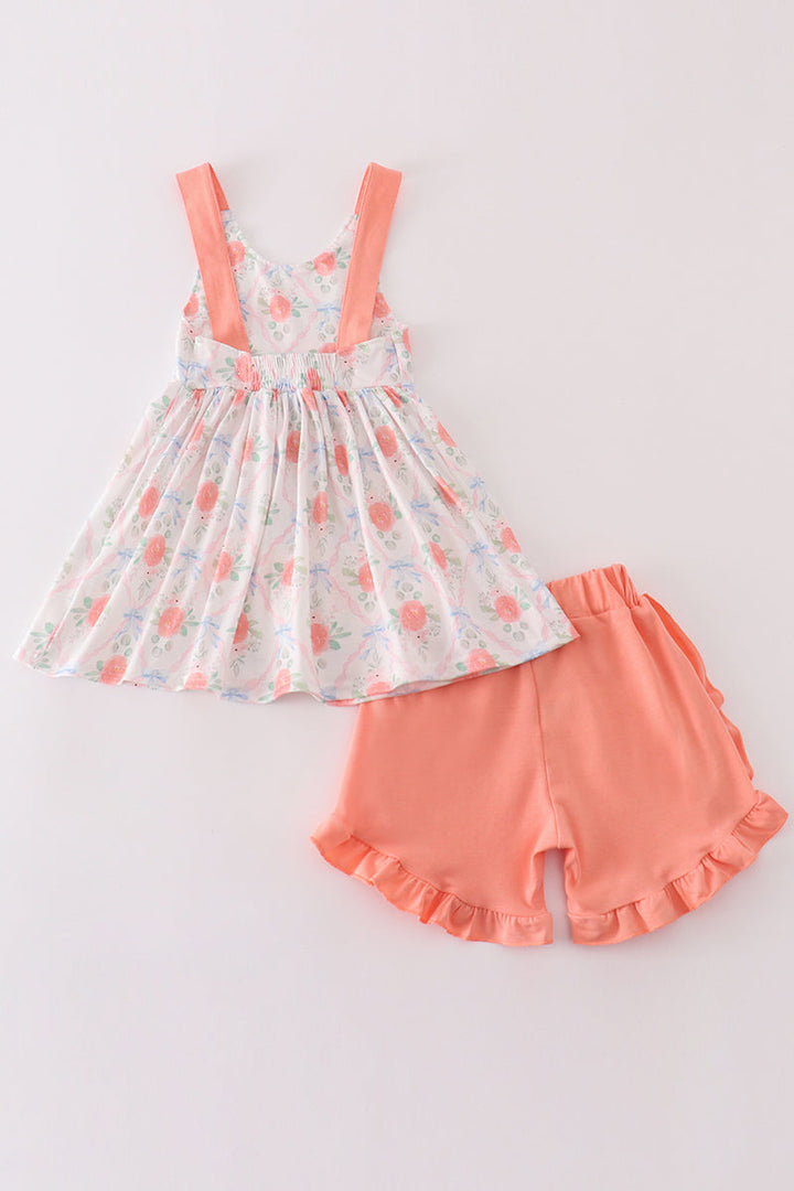 Coral Bloom Girl Set