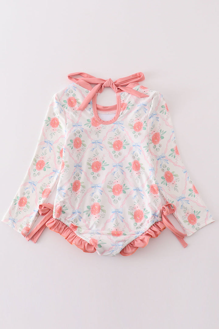 Coral Bloom Girl Swimsuit