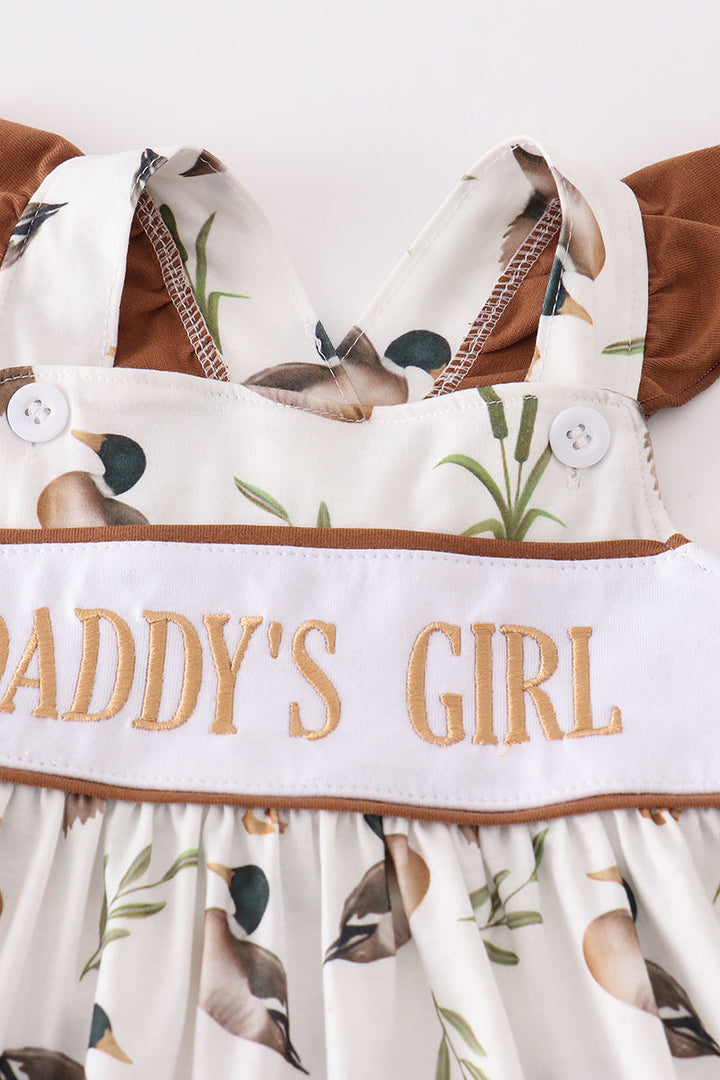 Khaki Duck Daddy's Girl Embroidery Set