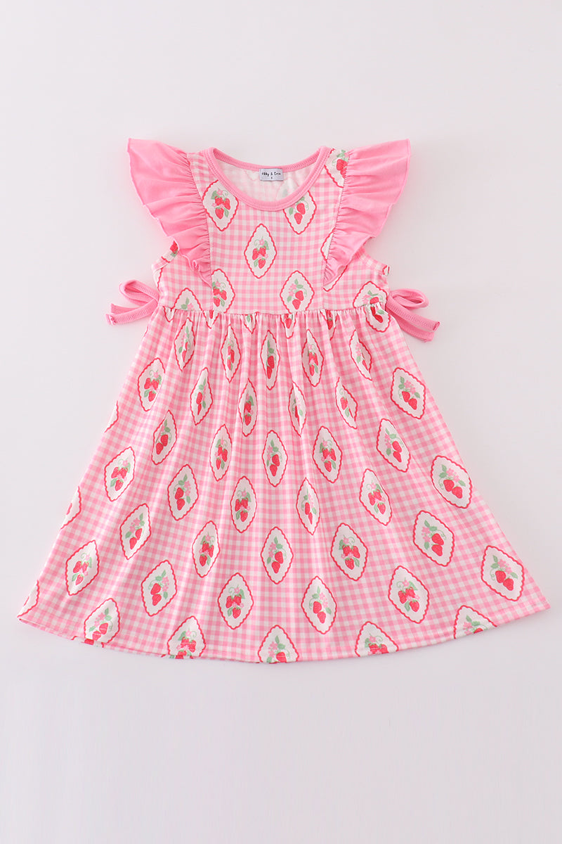 Pink Strawberry Girl Dress