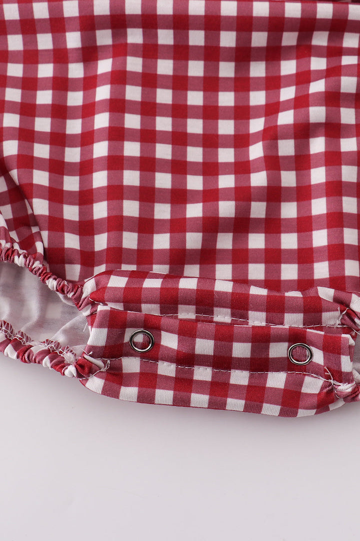 Alabama Embroidery Girl Gingham Bubble