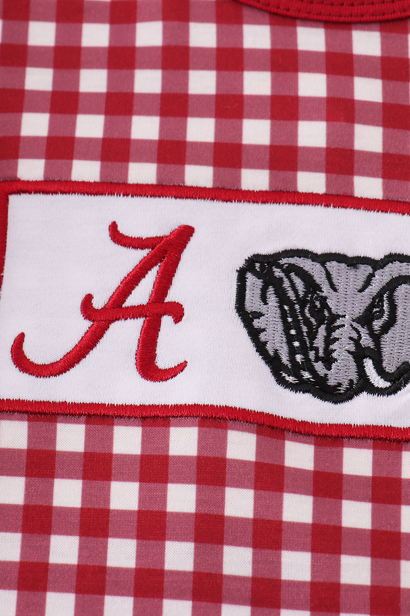 Alabama Embroidery Girl Bloomer Set