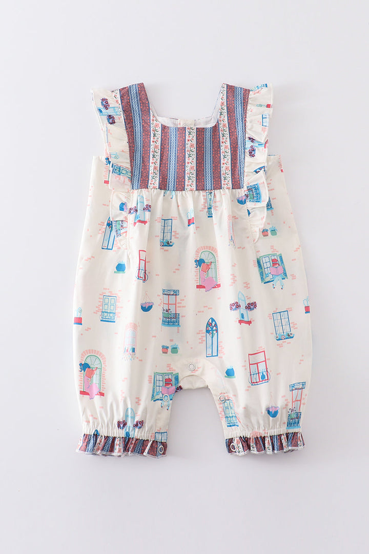 Platinum Balcony Print Baby Jumpsuit