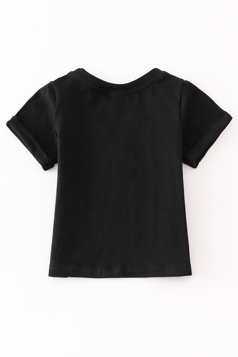 Black Halloween Witch Girl Top