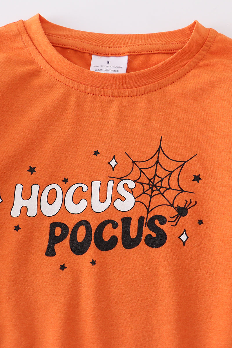 Orange "hocus Pocus" Girl Top