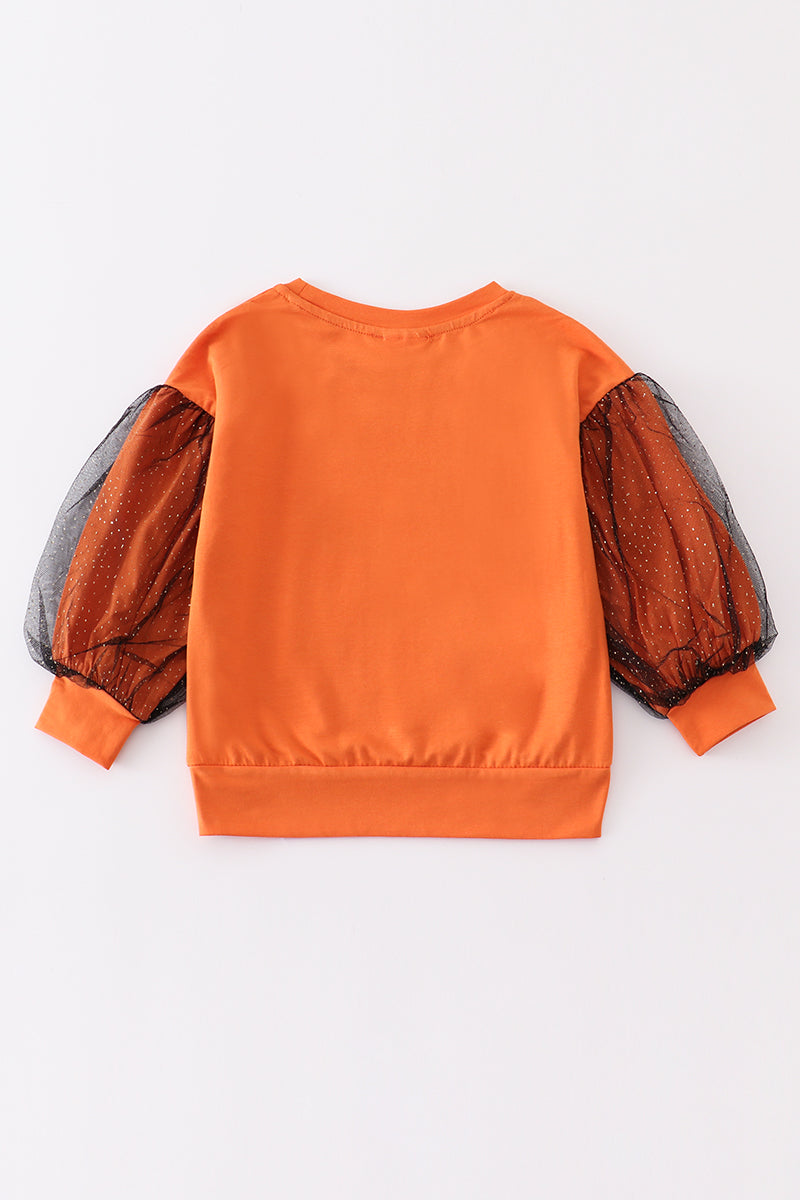 Orange "hocus Pocus" Girl Top